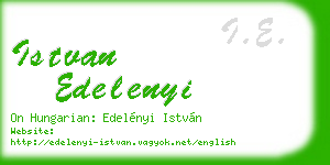 istvan edelenyi business card